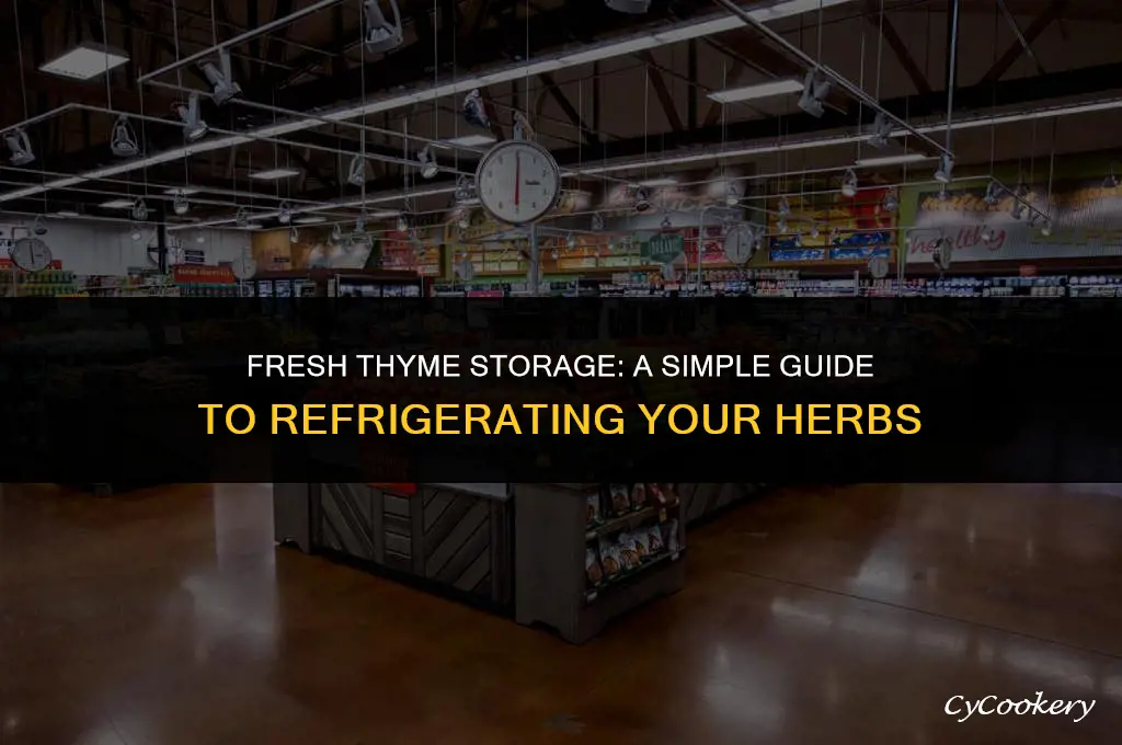 how to store fresh thyme in the refrigerator