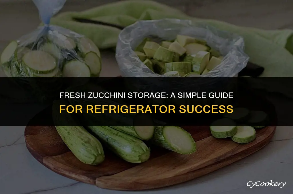 how to store fresh zucchini in the refrigerator