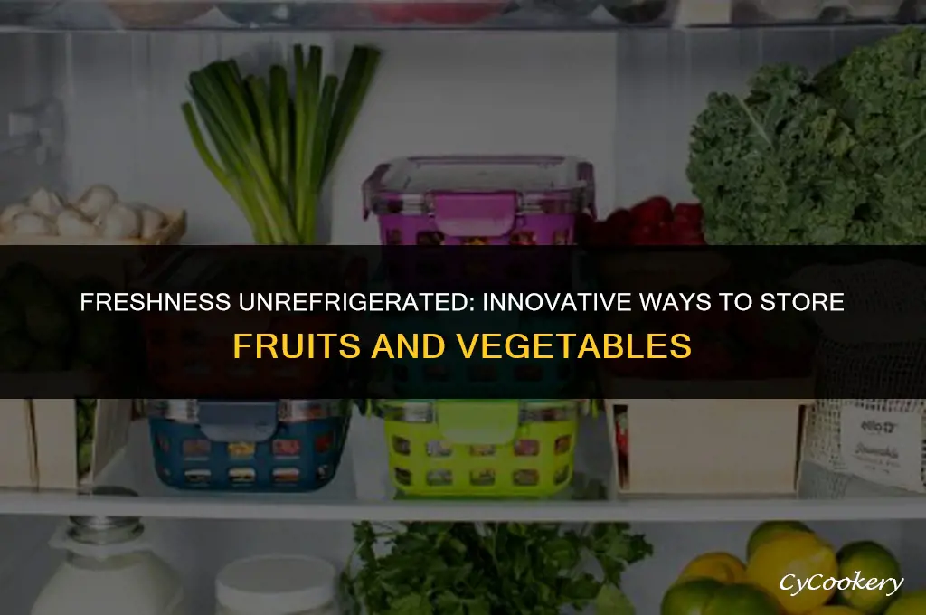 how to store fruits and vegetables without refrigeration