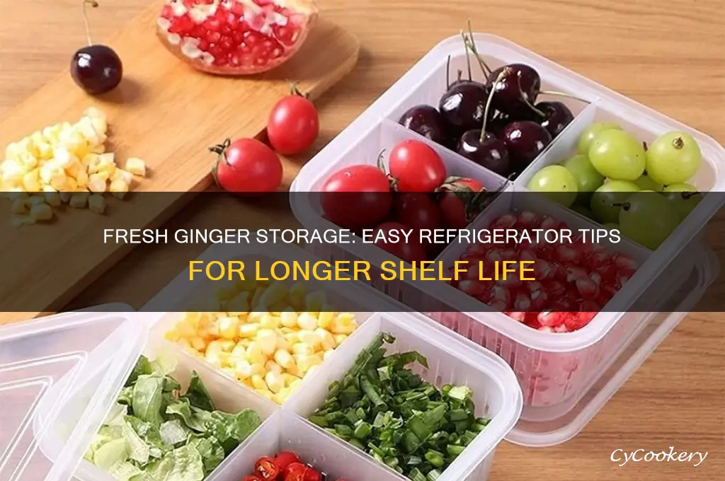 how to store ginger in the refrigerator