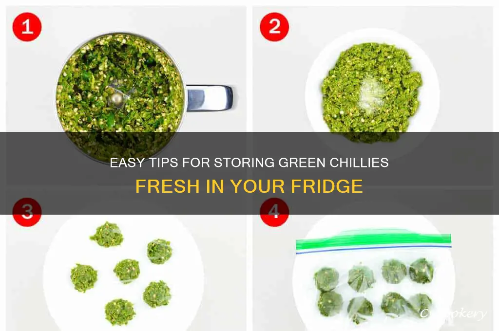 how to store green chillies in refrigerator