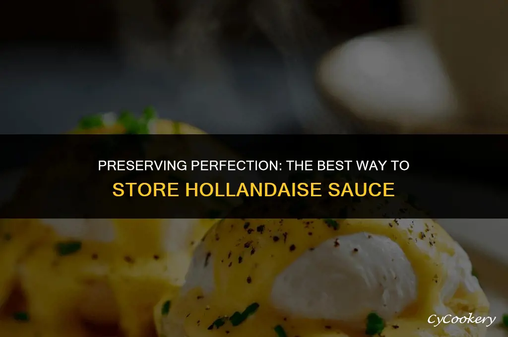 how to store hollandaise sauce in the refrigerator