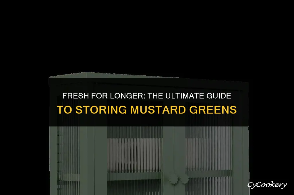 how to store mustard greens in the refrigerator