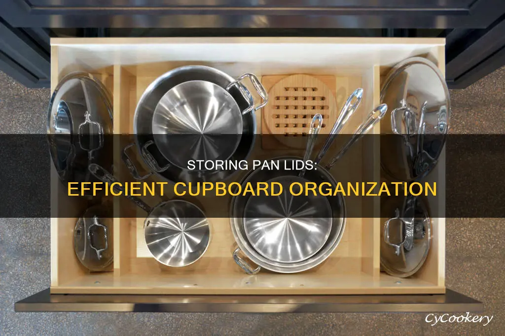 how to store pan lids in cupboard