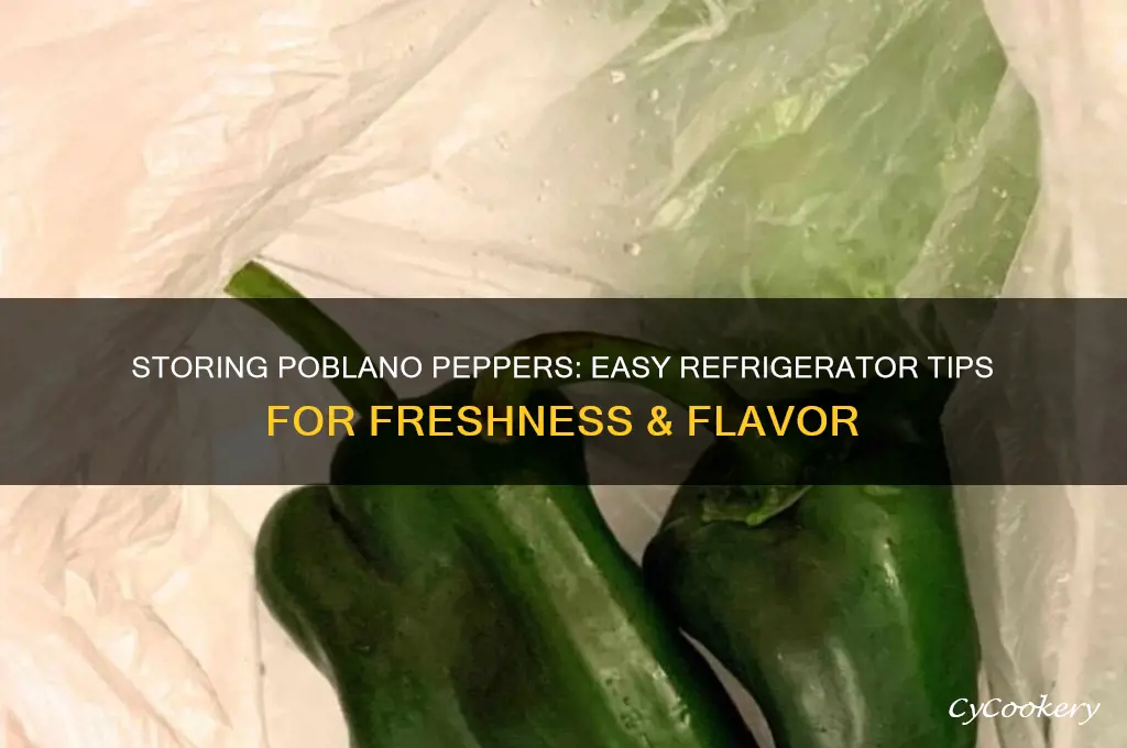 how to store poblano peppers in refrigerator