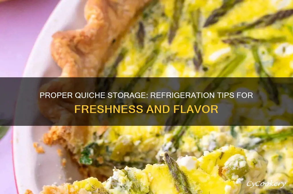 how to store quiche in the refrigerator