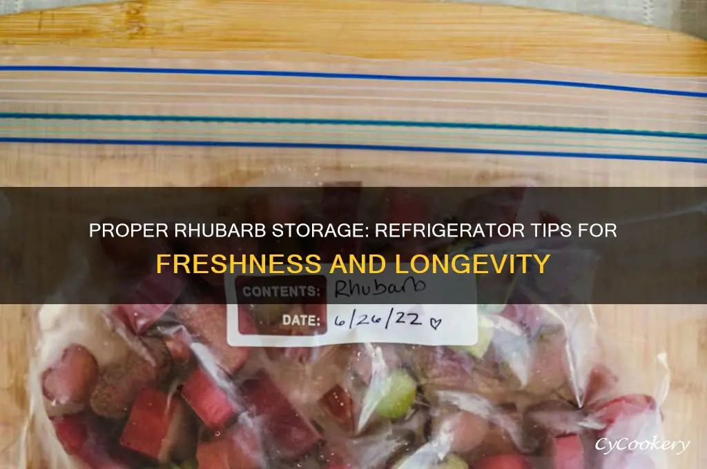 how to store rhubarb in the refrigerator