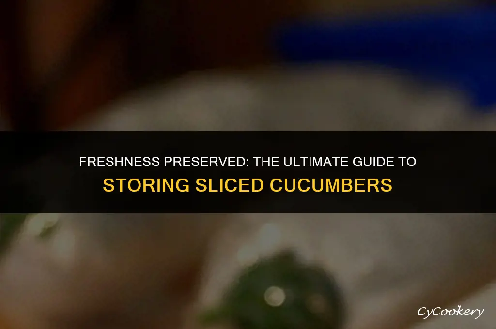 how to store sliced cucumbers in the refrigerator