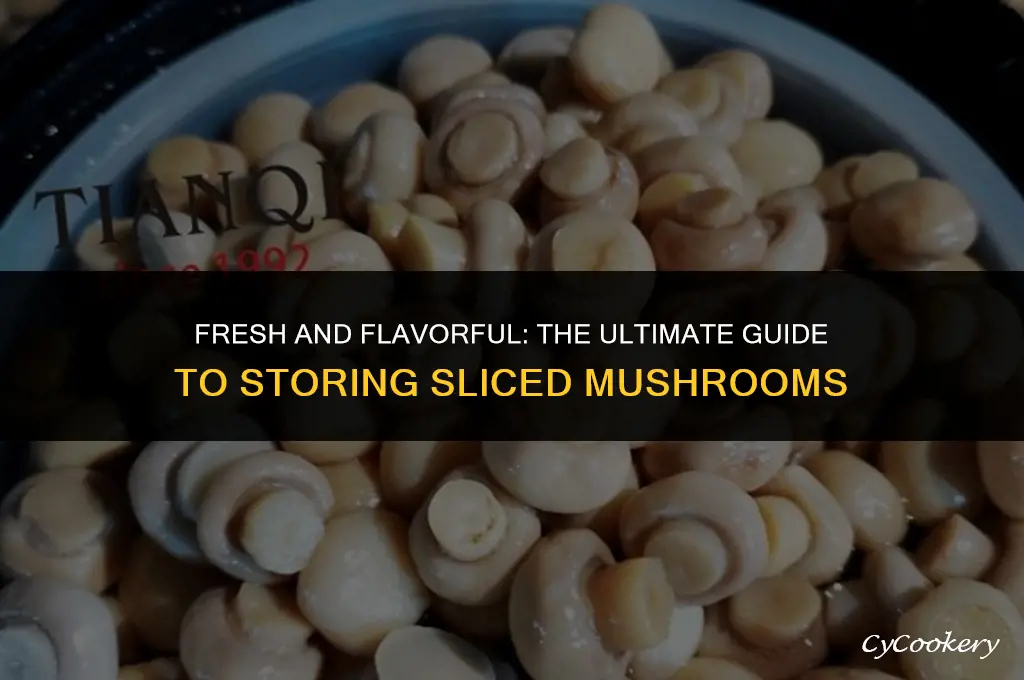 how to store sliced mushrooms in the refrigerator