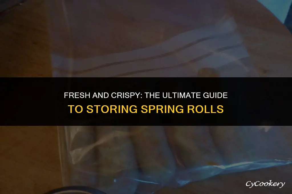 how to store spring rolls in the refrigerator