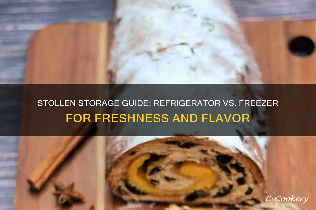 how to store stollen refrigerator or freezer