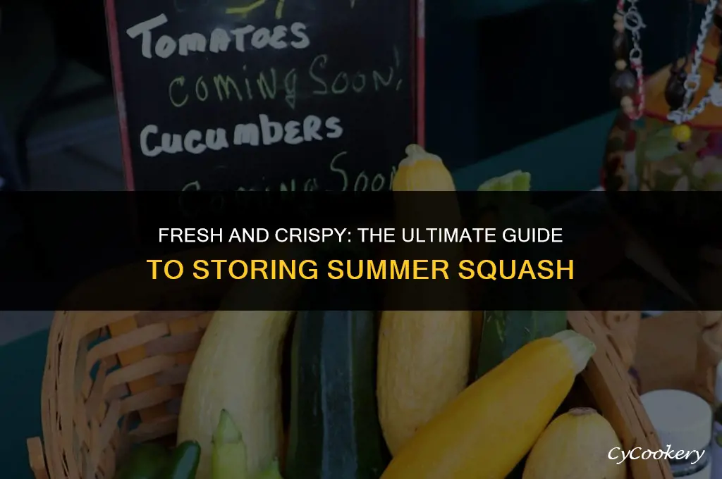 how to store summer squash in the refrigerator