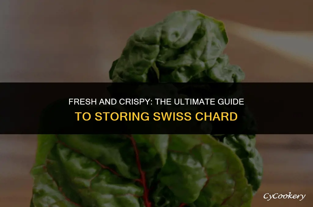 how to store swiss chard in the refrigerator