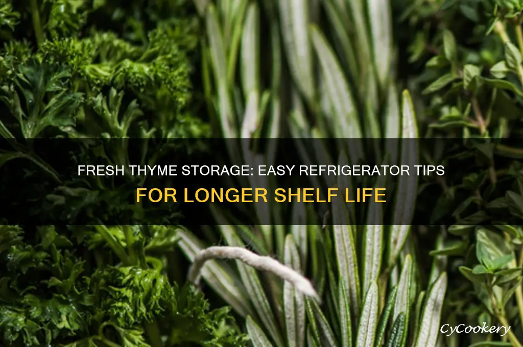 how to store thyme in the refrigerator