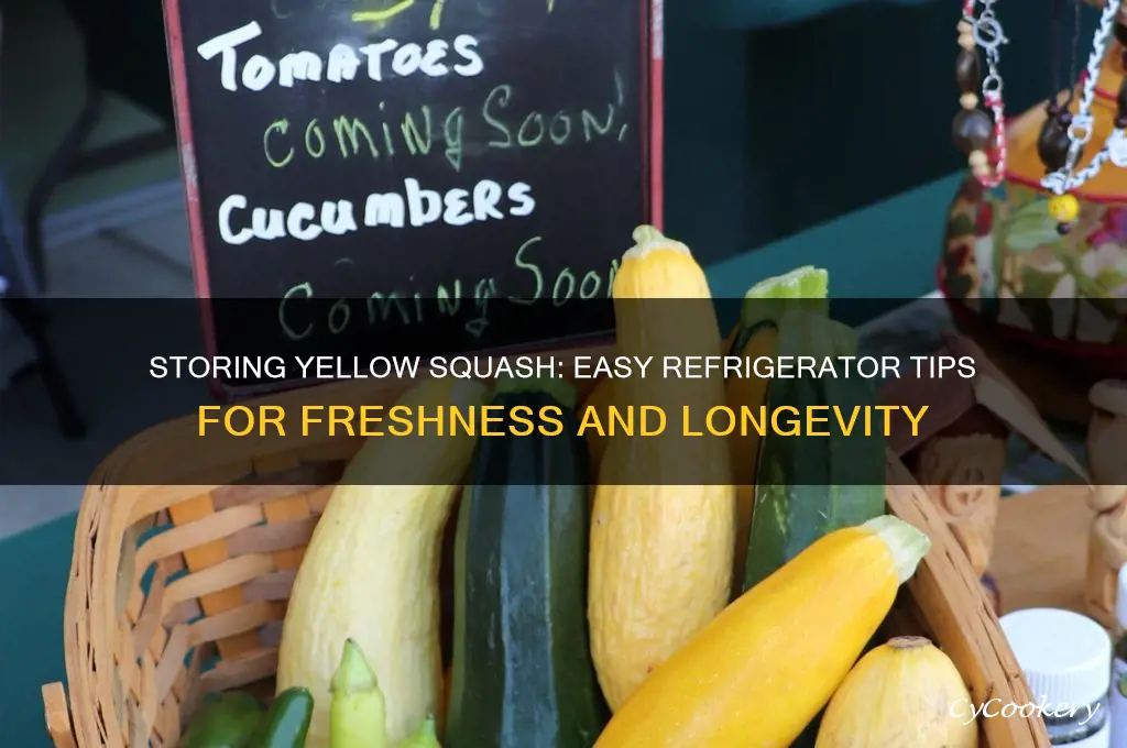 how to store yellow squash in the refrigerator