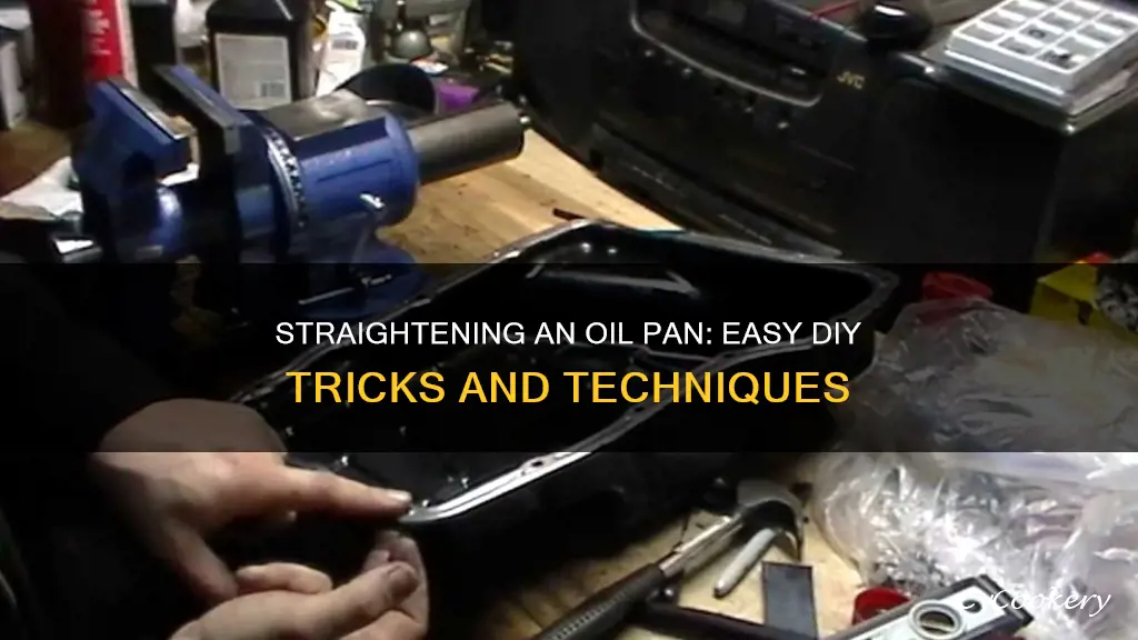 how to straighten oil pan