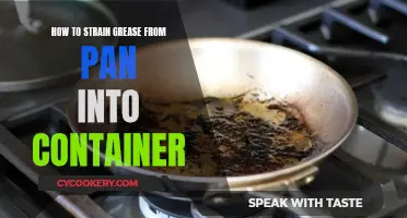 Straining Grease: Pan to Container