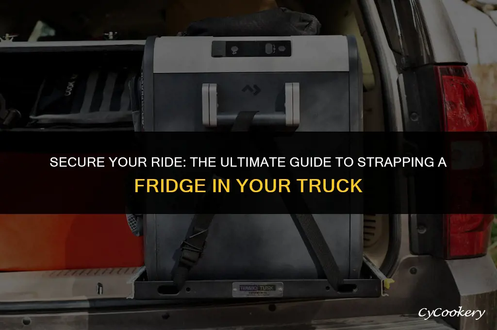how to strap a refrigerator in a pickup truck