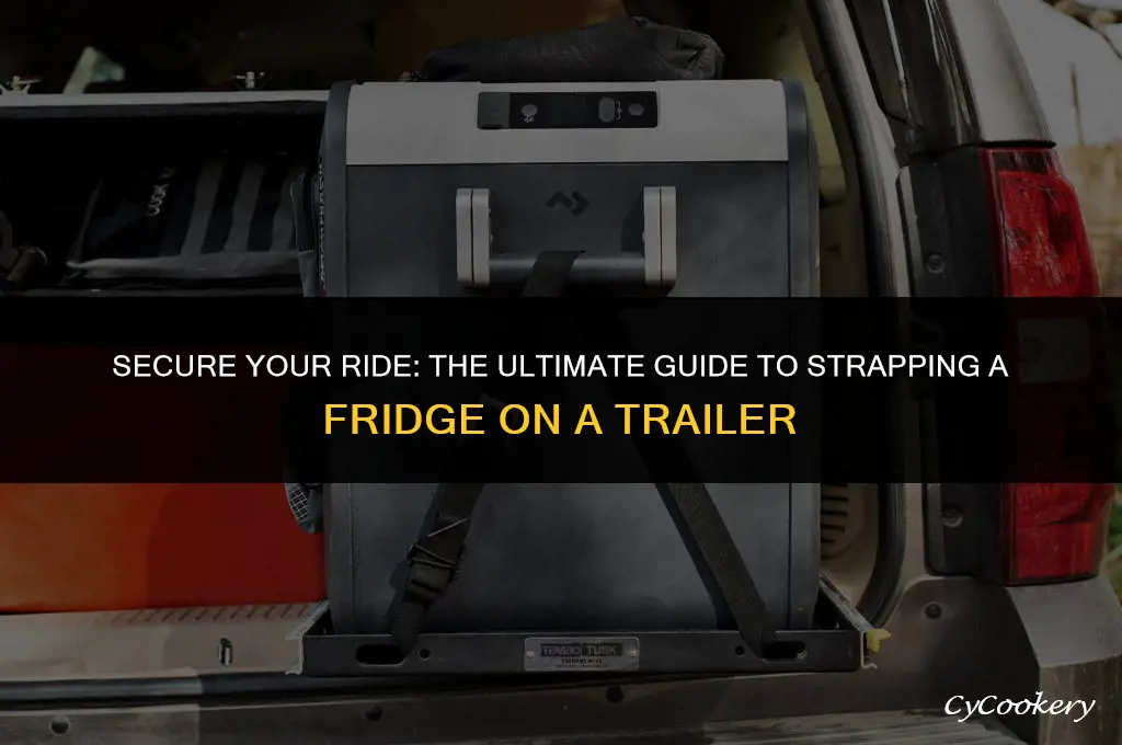 how to strap a refrigerator on a trailer
