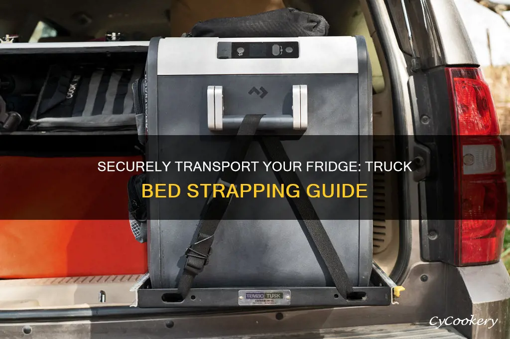 how to strap refrigerator in truck bed