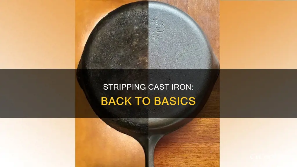 how to strip cast iron pan