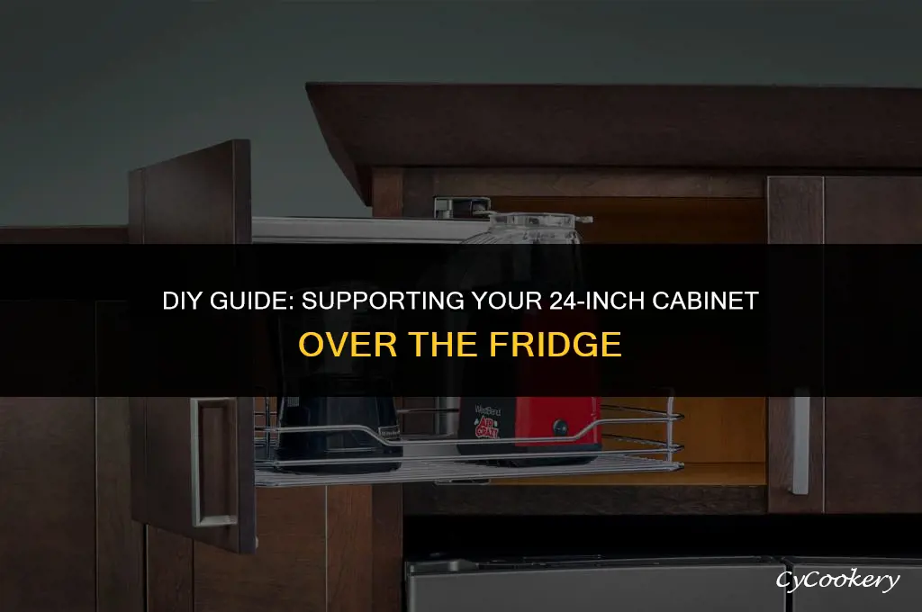 how to support 24 cabinet over refrigerator without panel