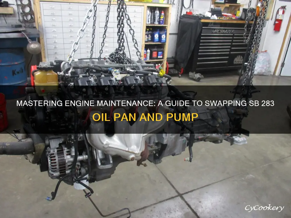 how to swap a sb 283 oil pan and pump