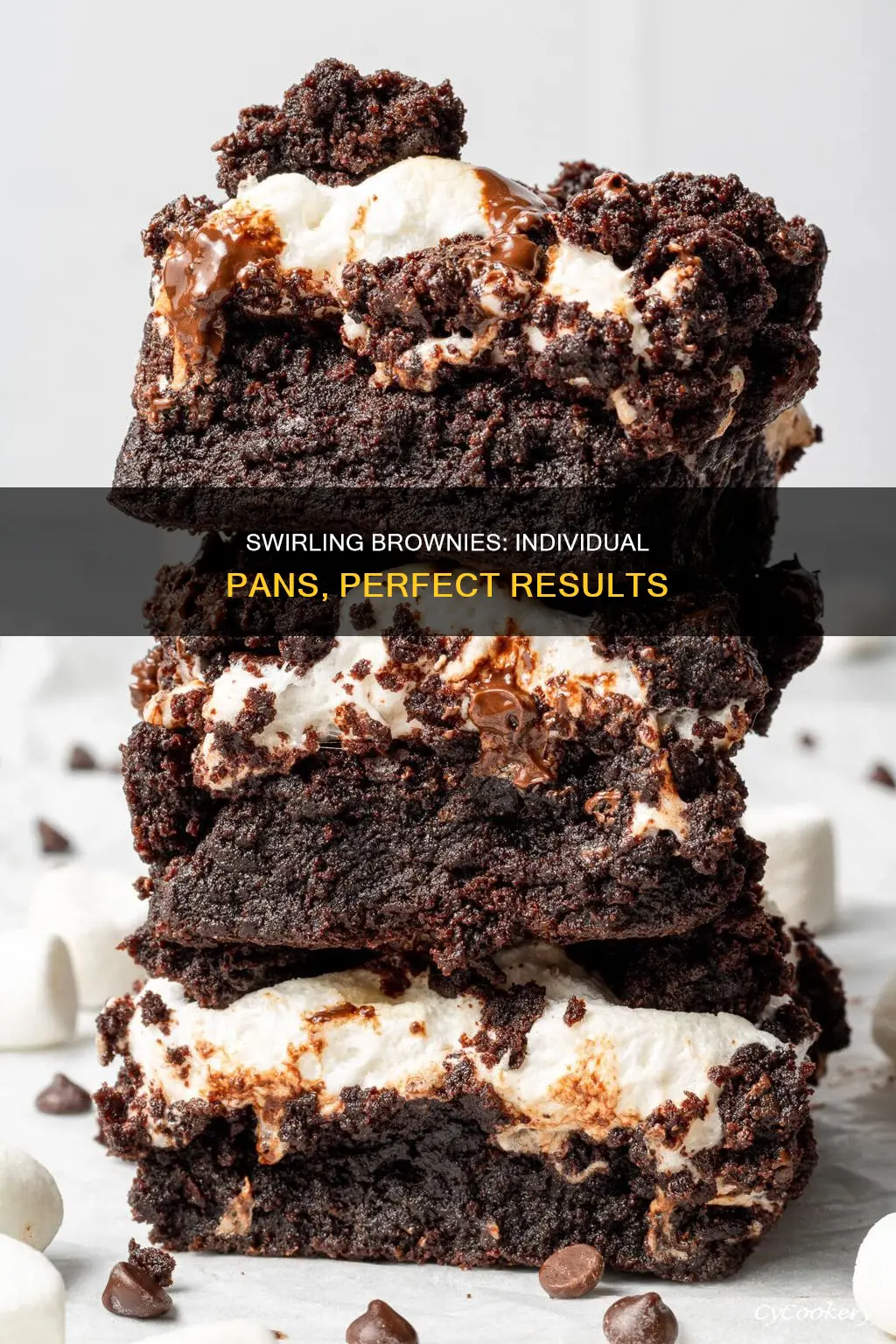 how to swirl brownies in individual pans