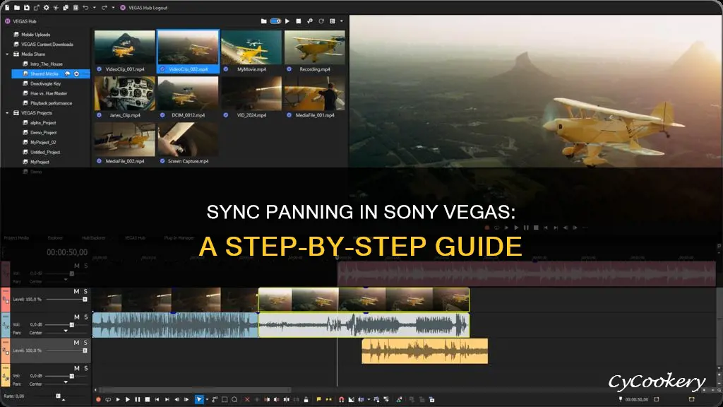 how to synchronize panning in sony vegas
