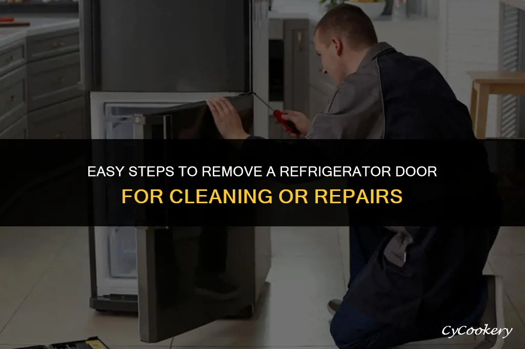 how to take a door off a refrigerator