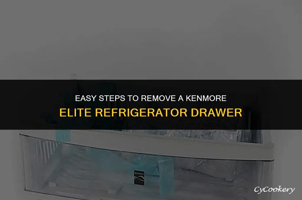 how to take a kenmore elite refrigerator drawer off