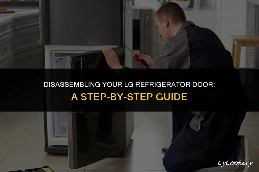 how to take a lg refrigerator door apart