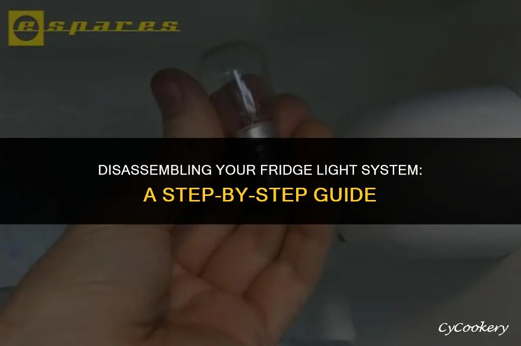 how to take a refrigerator light system apart