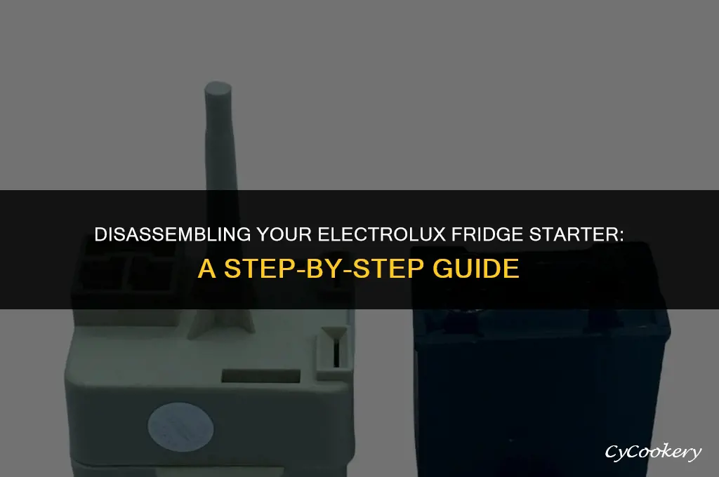 how to take apart starter from compressor electrolux refrigerator