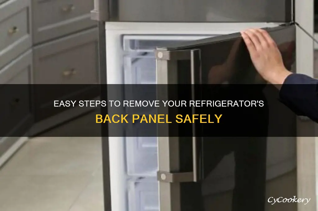 how to take back of refrigerator off