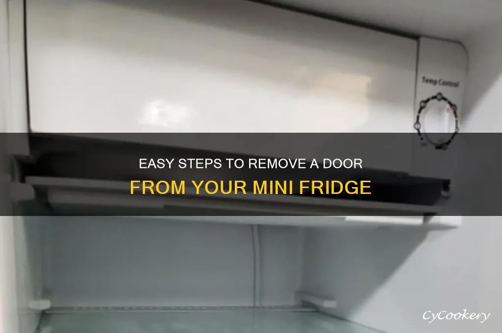 how to take door off little refrigerator