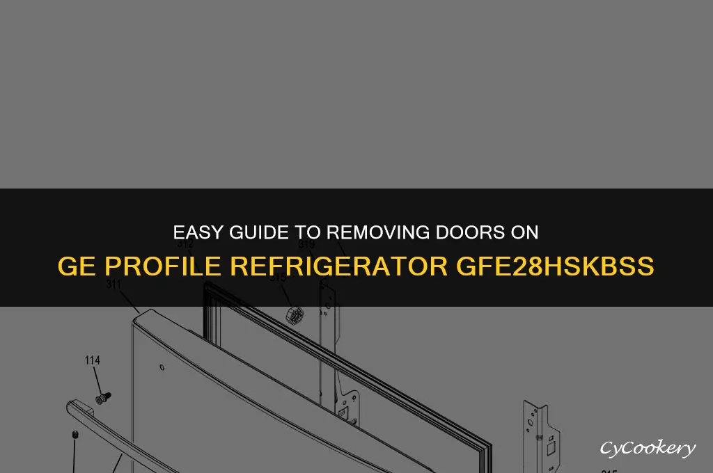 how to take doors off ge profile refrigerator gfe28hskbss