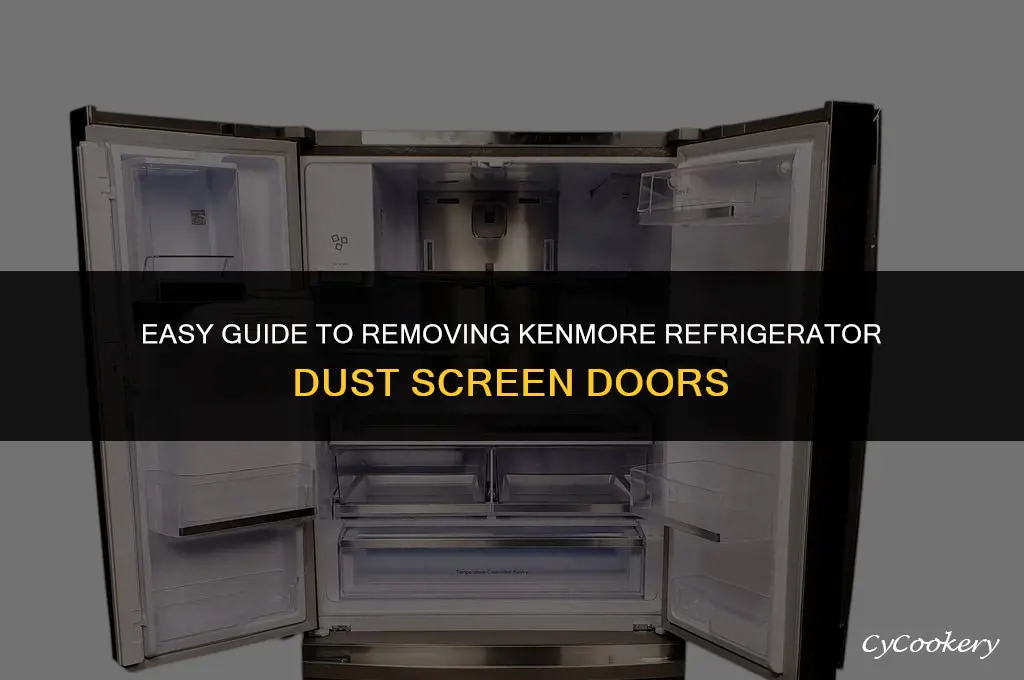 how to take doors off kenmore refrigerator dust screen