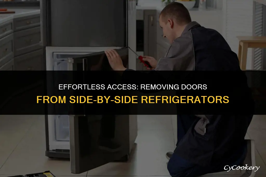 how to take doors off side by side refrigerator