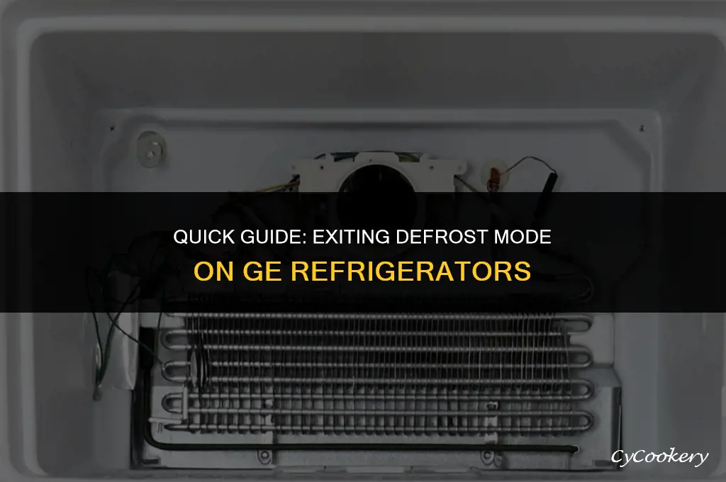 how to take ge refrigerator out of defrost mode