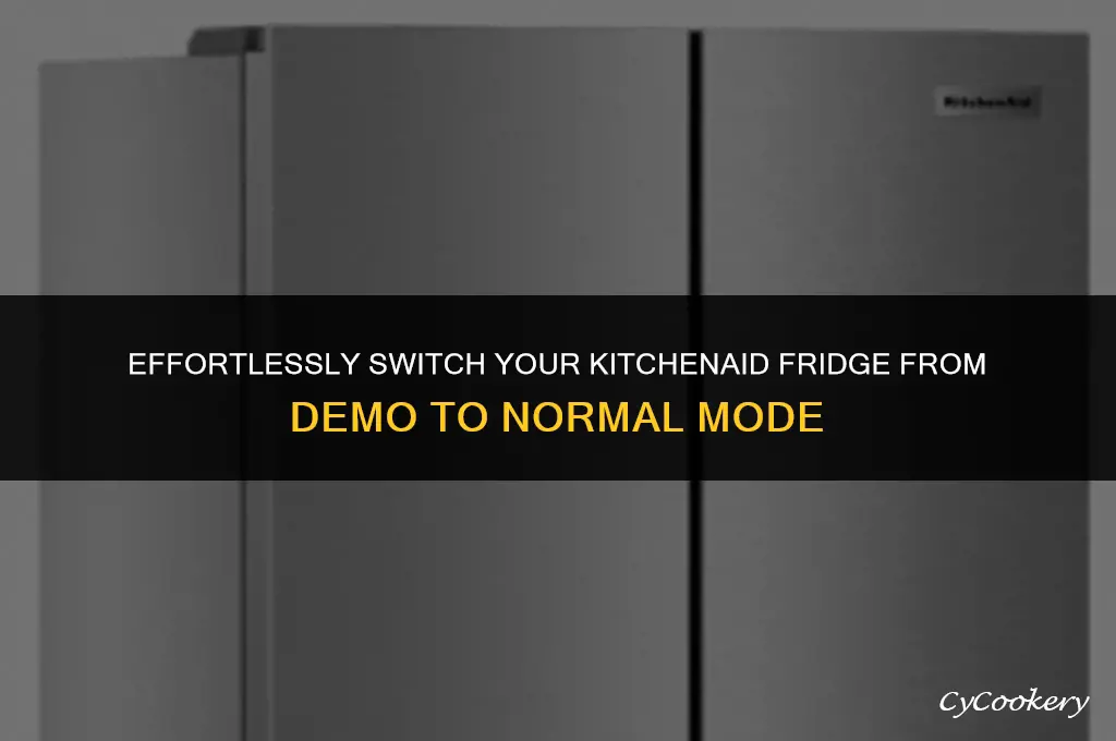 how to take kitchenaid refrigerator off demo mode