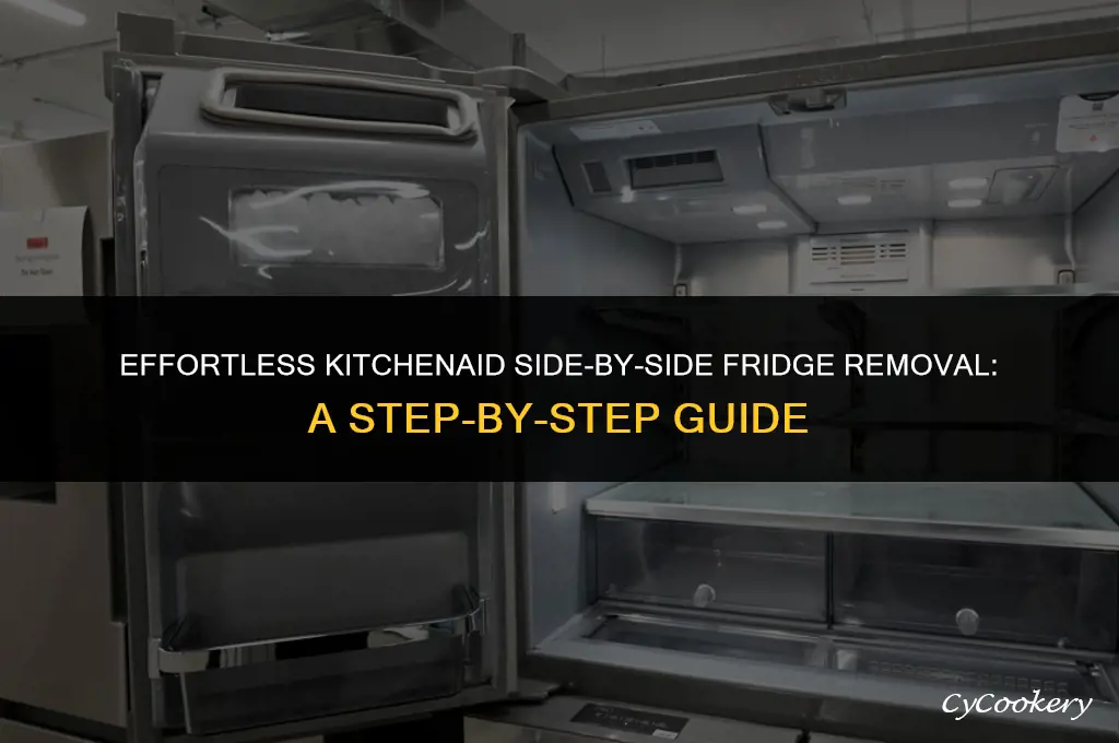 how to take kitchenaid side by side refrigerator