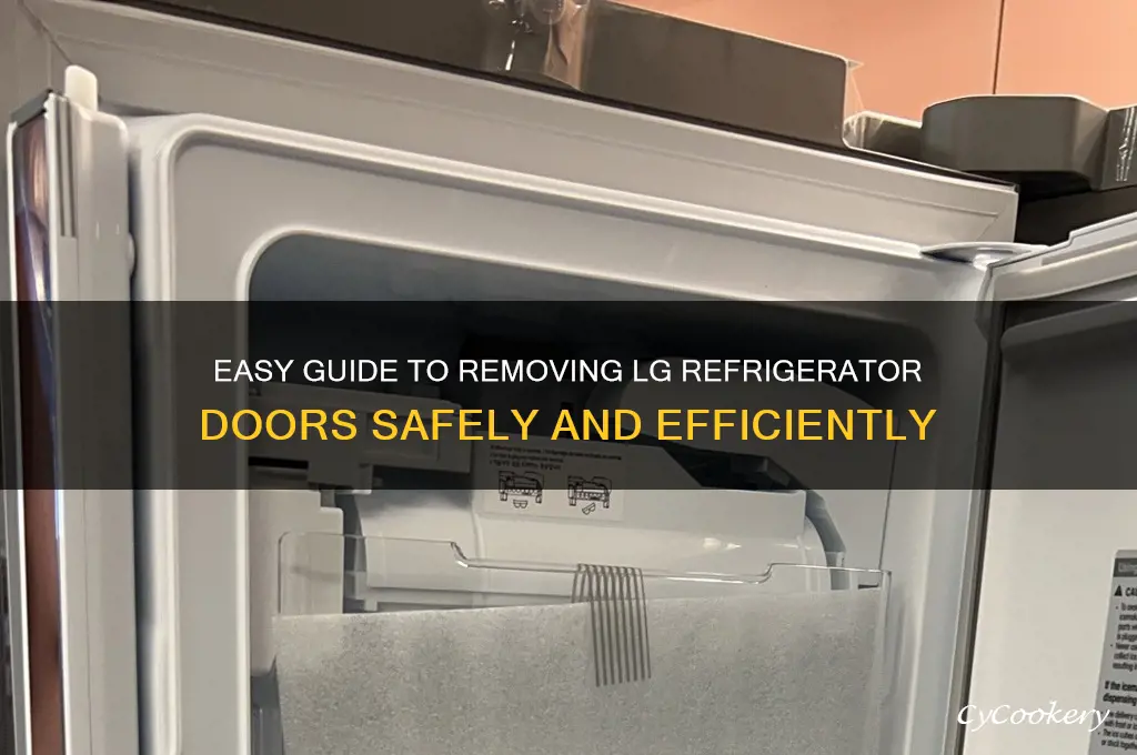 how to take lg refrigerator doors off