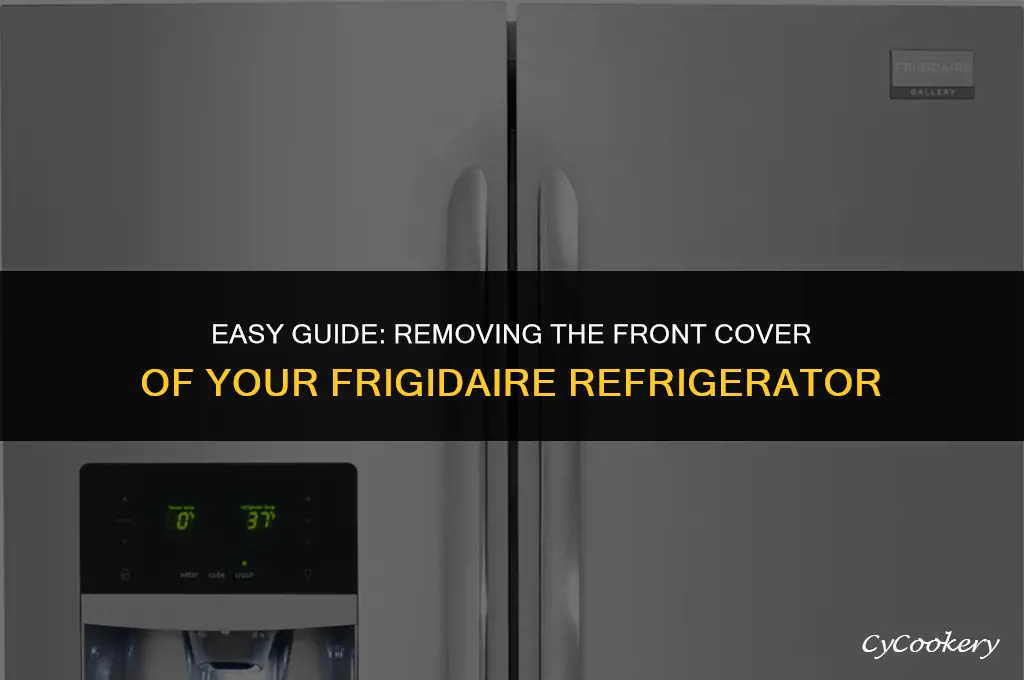 how to take off front cover of frigidaire refrigerator