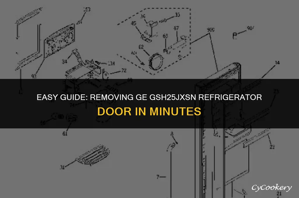 how to take off refrigerator door for ge gsh25jxsxn