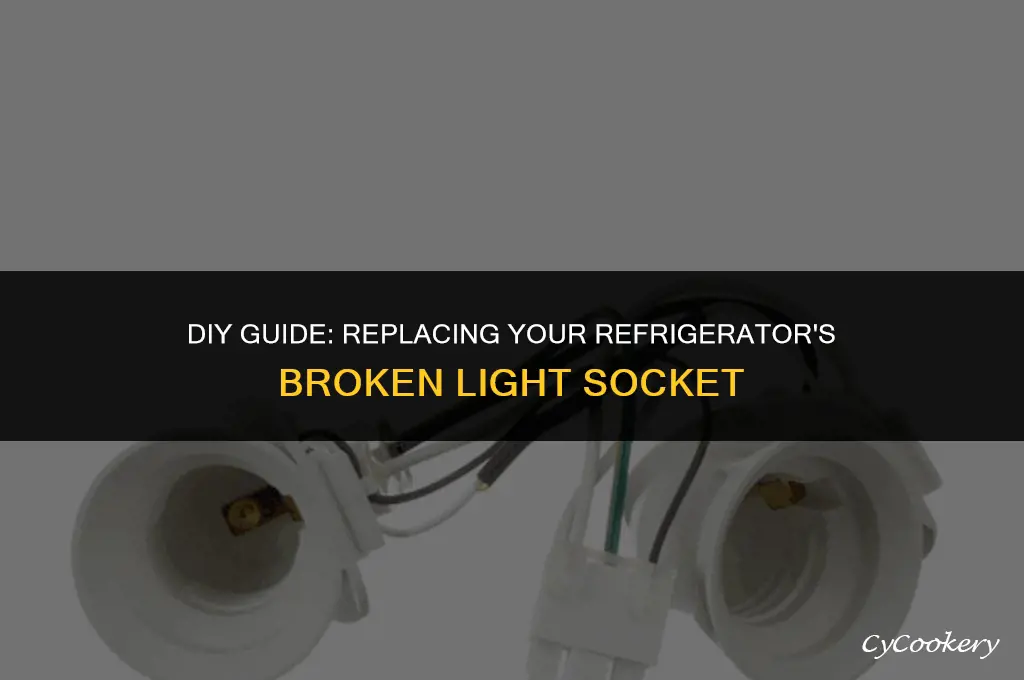 how to take out refrigerator okieted light socket