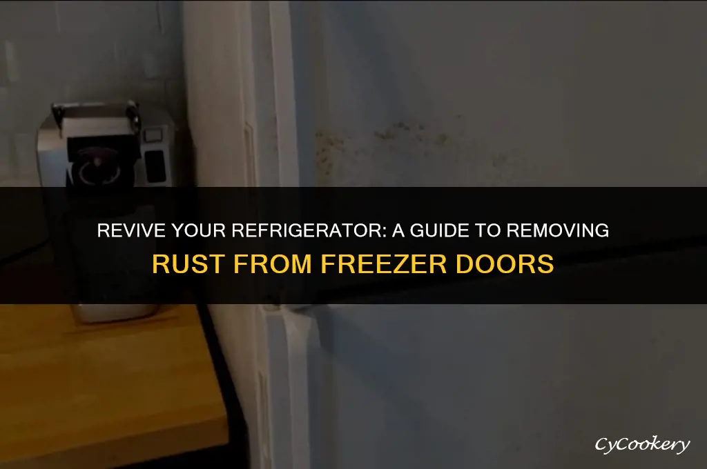 how to take rust off a refrigerator freezer door