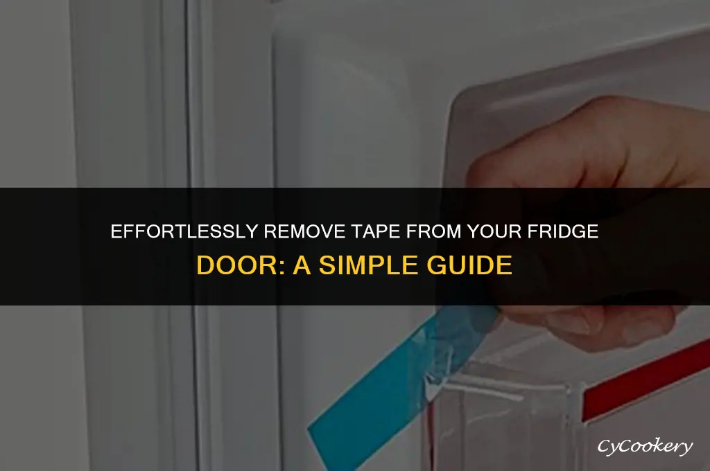 how to take tape off of a refrigerator door