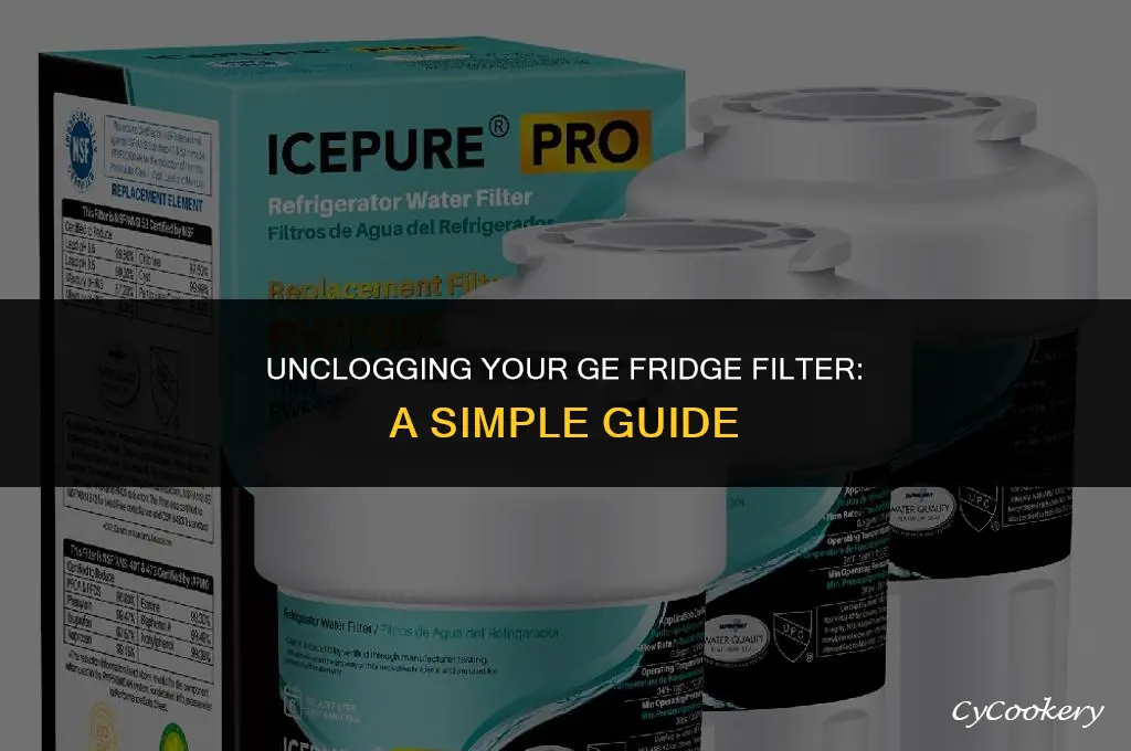 how to take the filter off my ge refrigerator