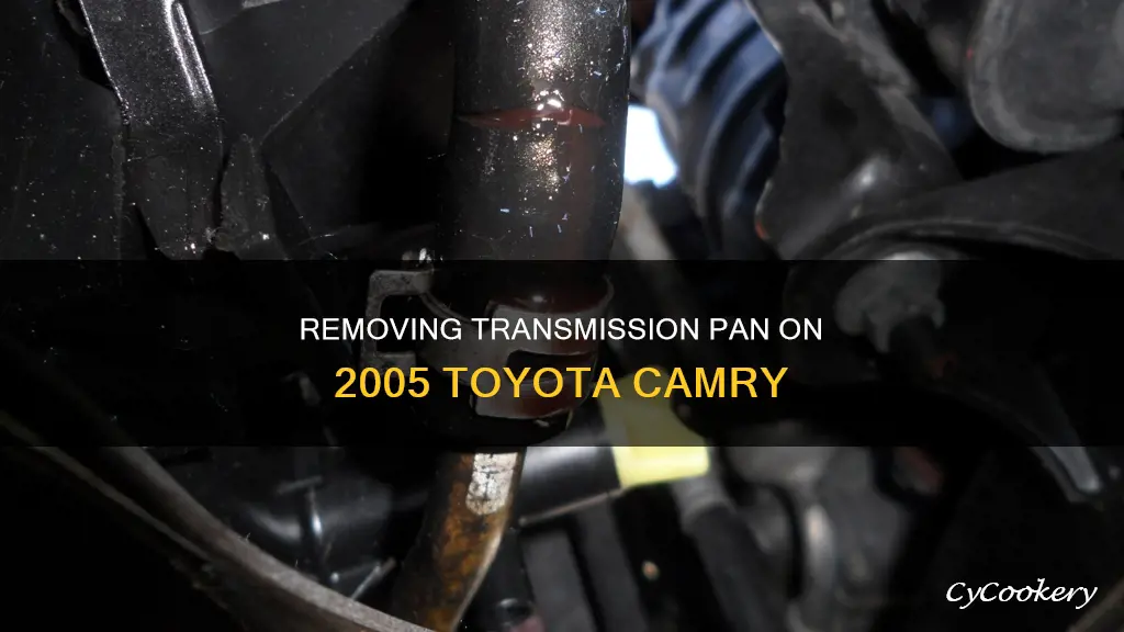how to take transmission pan off 2005 toyota camry